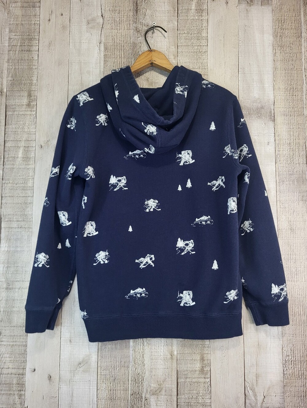 Roots Kids Navy Zip-Up Hoodie with Hockey Print. Size XXL - Picture 6 of 11